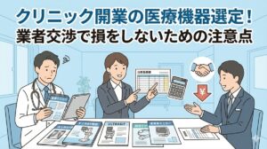 クリニック開業の医療機器選定!業者交渉で損をしないための注意点